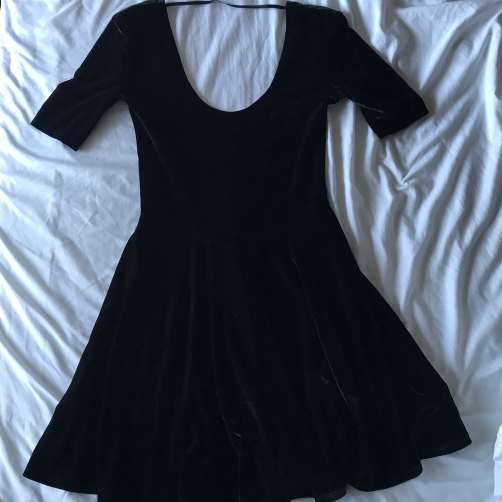 Kimchi Blue Black Velvet Dress