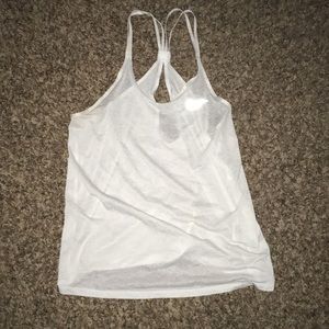 White Nike running tank top