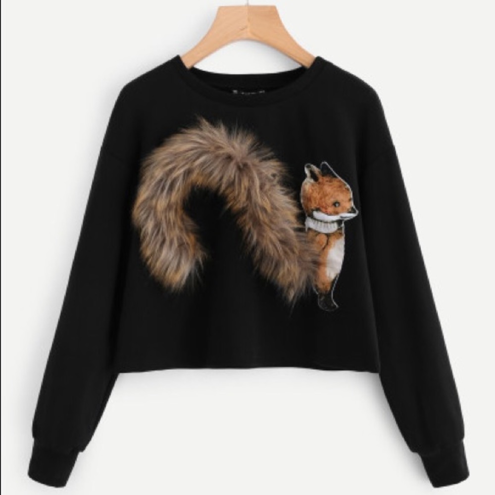 SOLD OUT! Faux Fur Fox Pullover 🦊