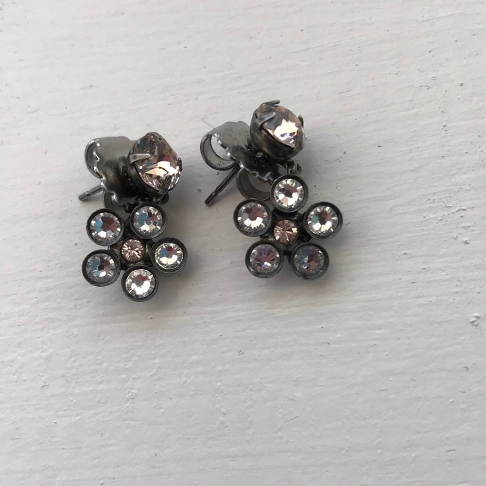 Sorrelli earrings. Pink and silver