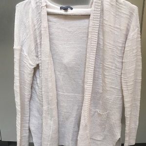 Hooded loose cardigan sweater