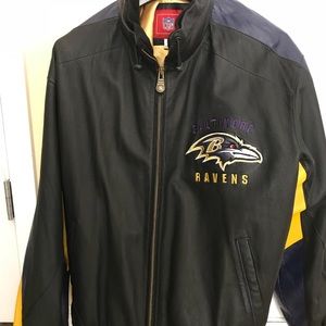 Genuine NFL Leather Baltimore Ravens Coat.
