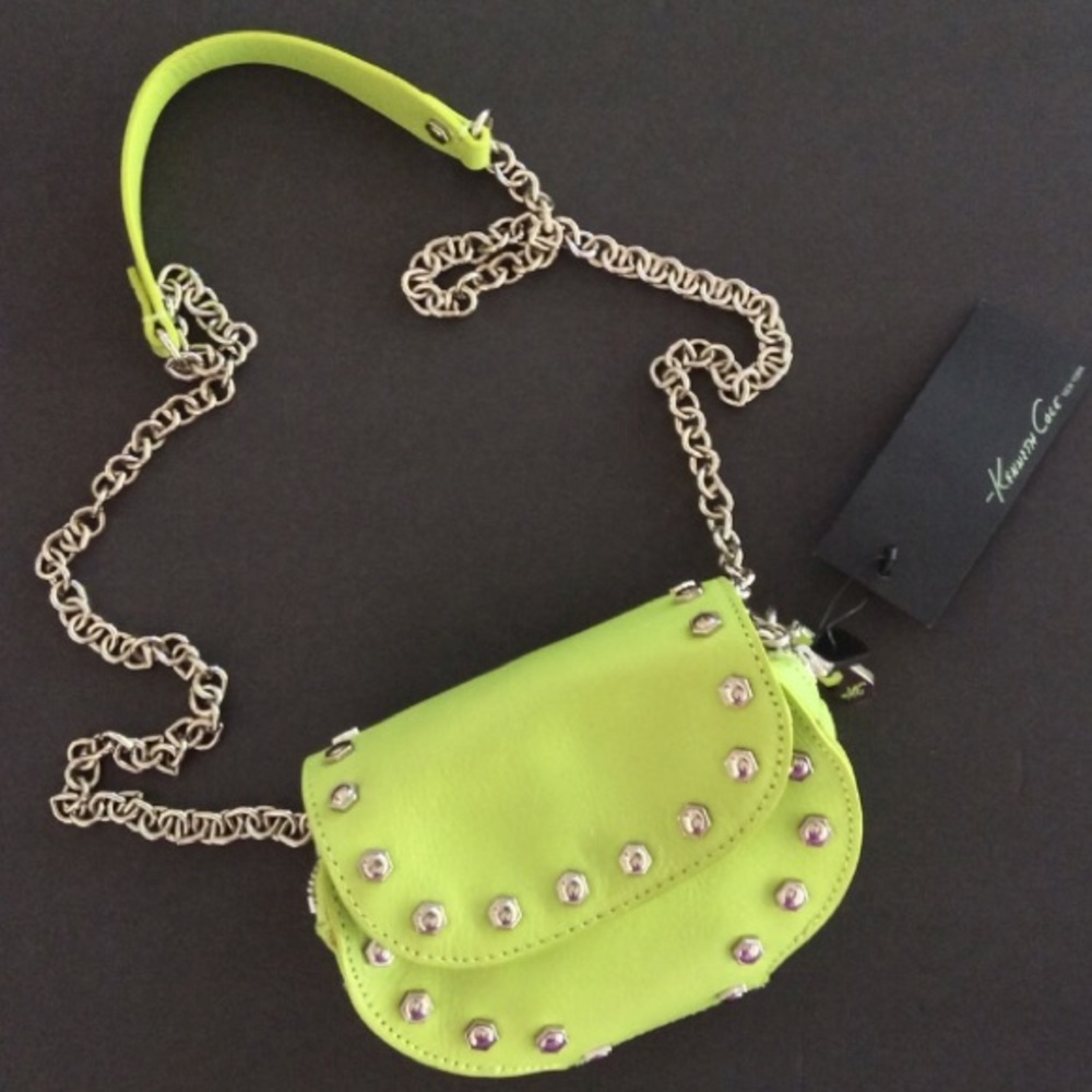 🎁NWT Kenneth Cole mini leather Moto crossbody