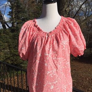 Pretty, patterned light top.