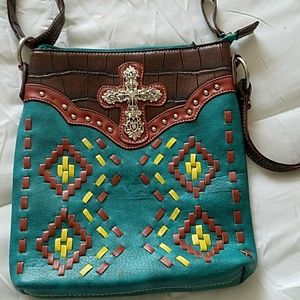 Leather western purse