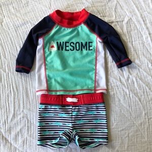 Swim trunks and shirt