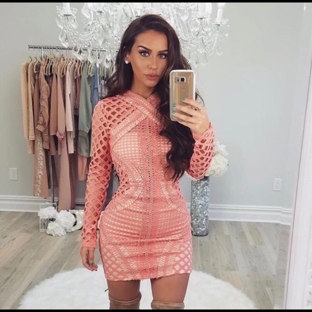 Carli Bybel misguided cut out bodycon dress