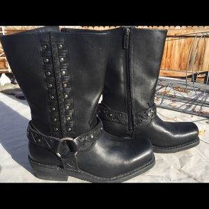 Harley Davidson black motorcycle boots
