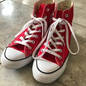 Red Converse High Tops (Unisex)