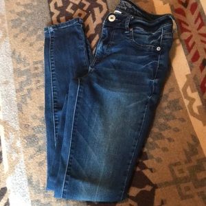 High rise skinny jeans