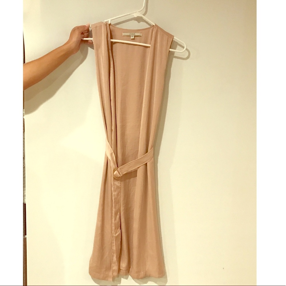 Cream sleeveless Guess cover up