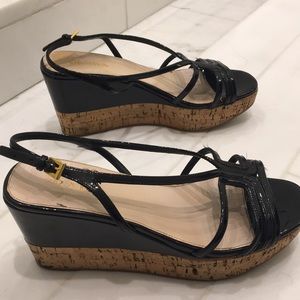 Prada black sandals with cork heel size 37