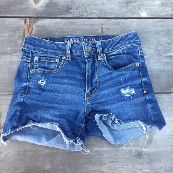 American Eagle Outfitters Pants - AMERICAN EAGLE DENIM JEAN SHORTS SZ 2 CUT OFF