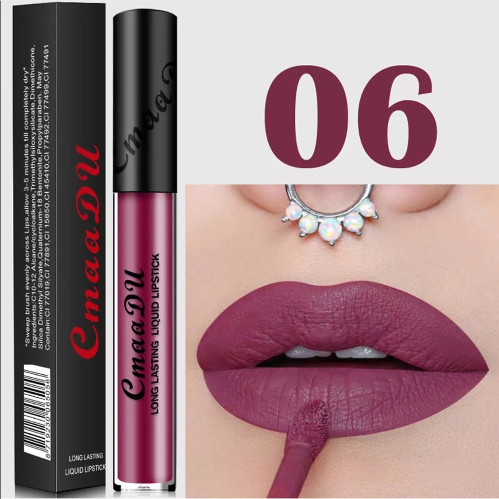 💕Long lasting liquid Matte Lipstick&Liner💕