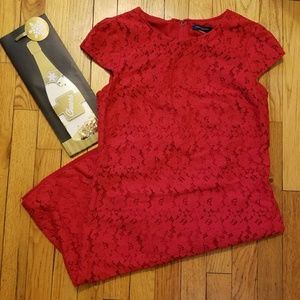 Tommy Hilfiger Red Lace Dress - size 6 - EUC
