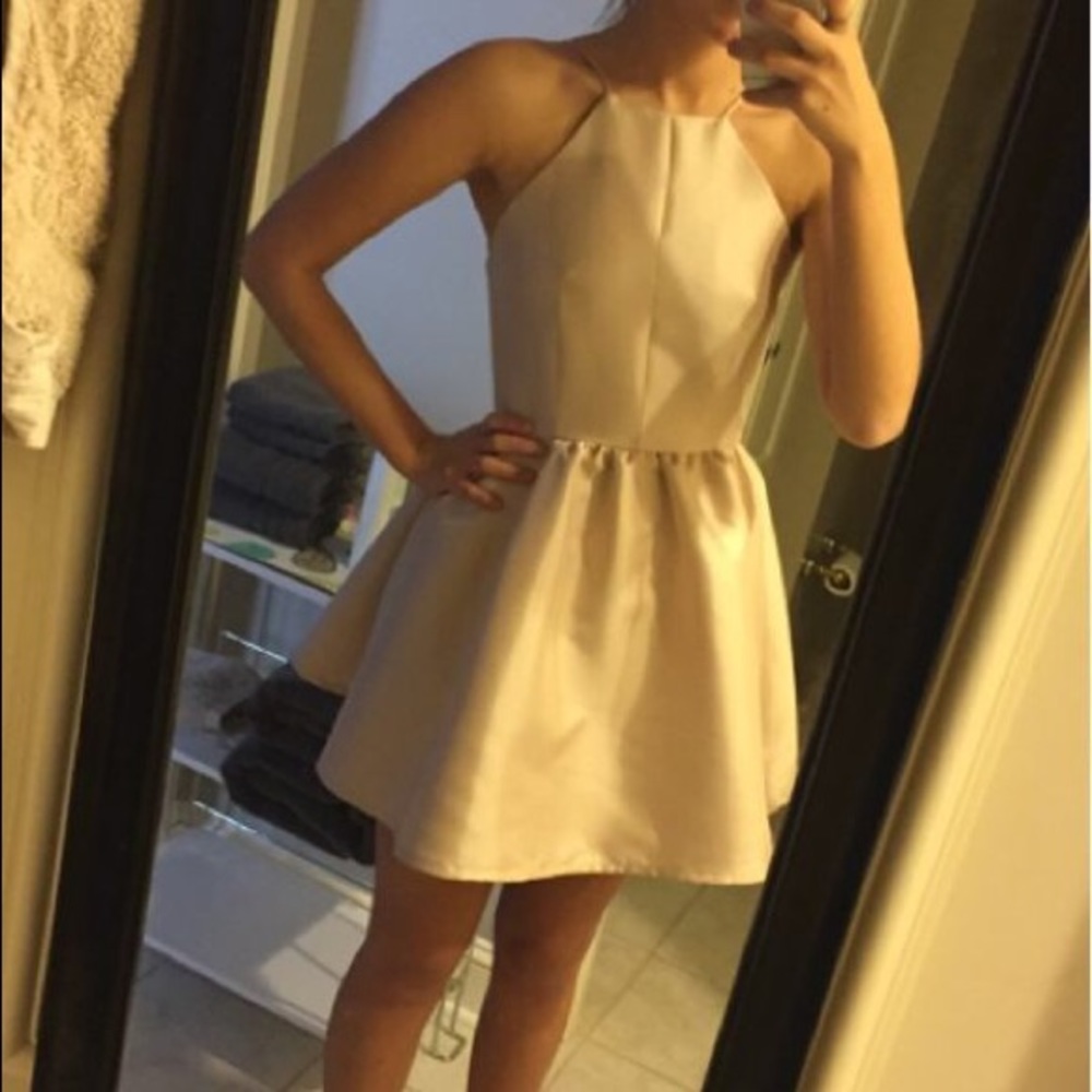Tan skater dress