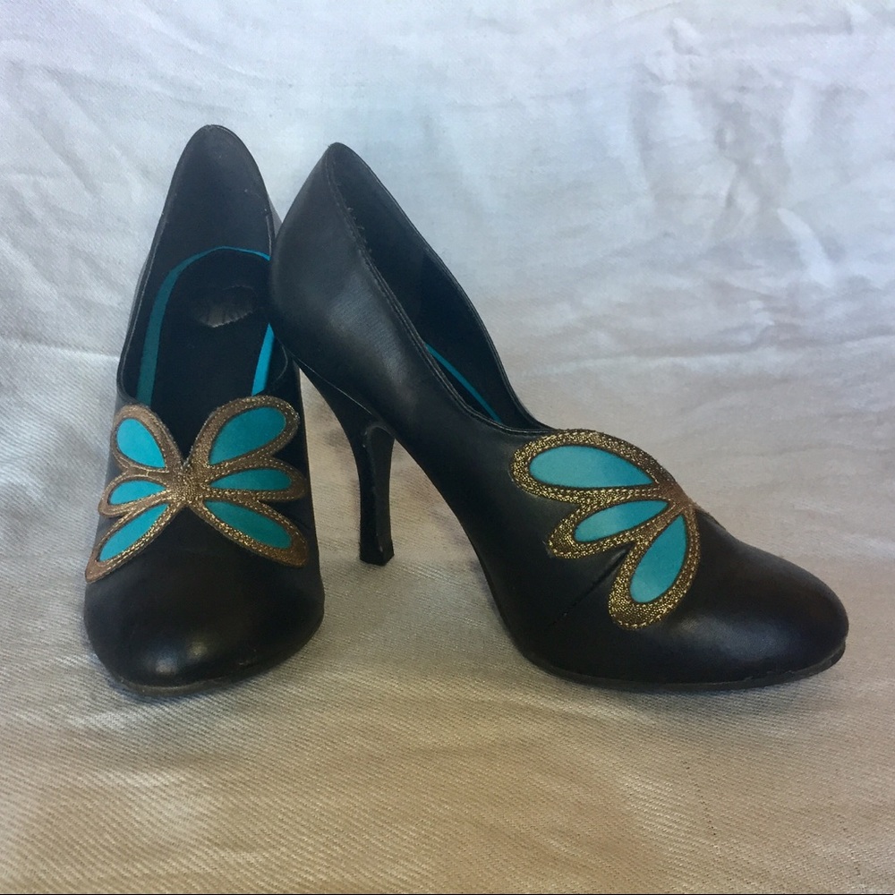 Dark Brown "Butterfly" Heels