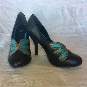 Dark Brown "Butterfly" Heels