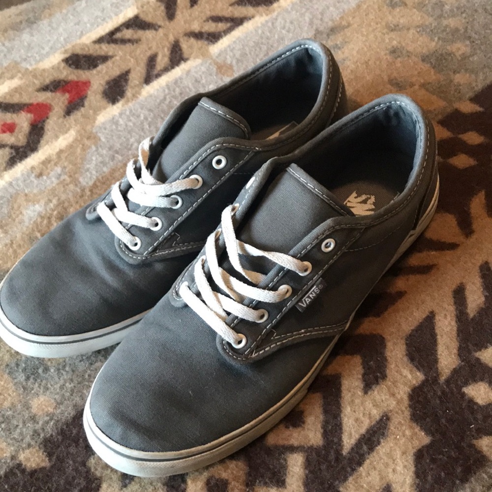 Gray and white vans