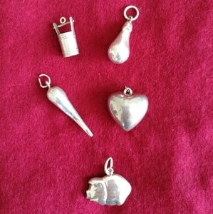 Assorted Vintage Silver Charms/Pendant