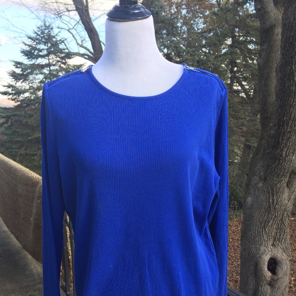 Ralph Lauren bright blue top.