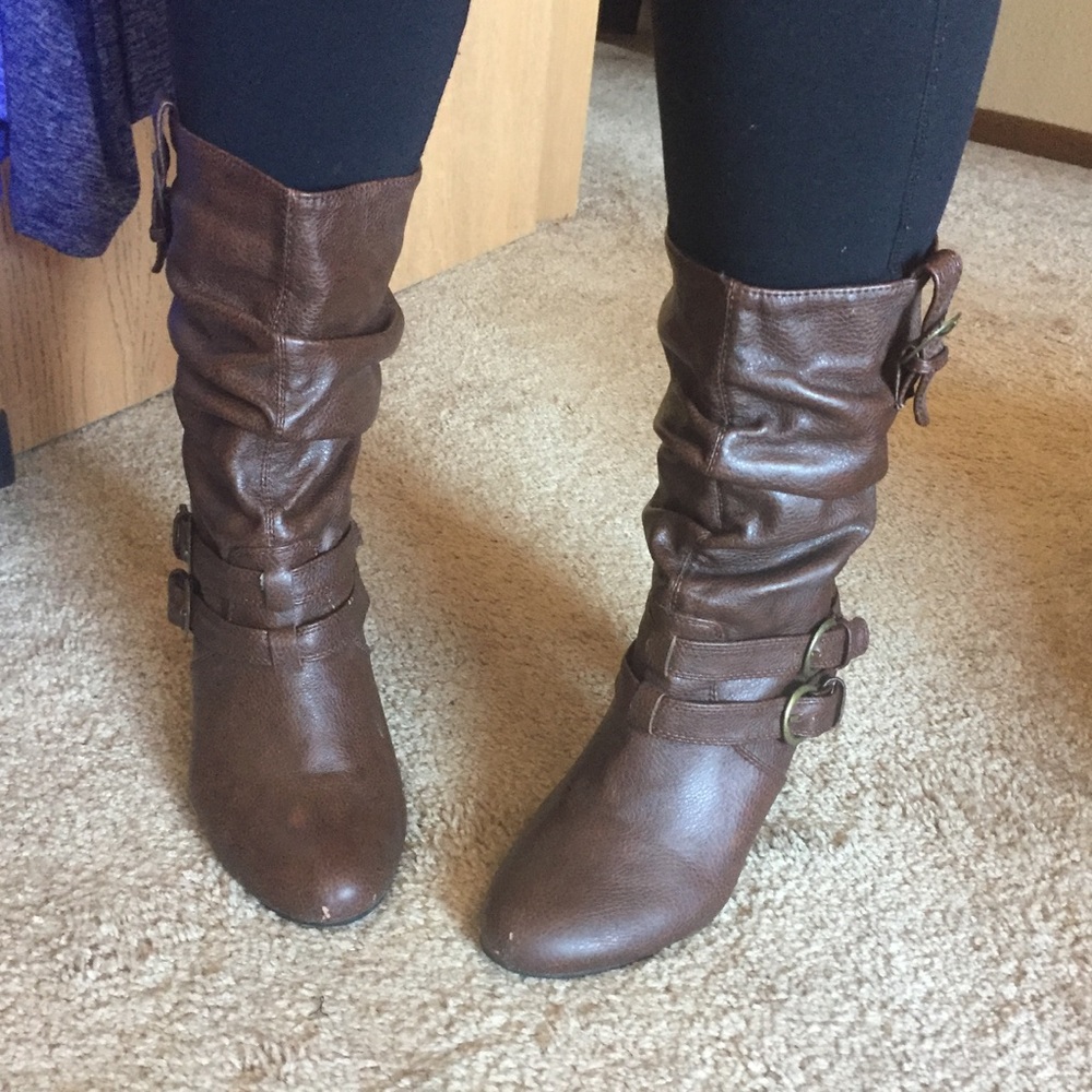 Brown Heeled Boots