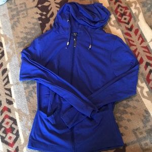 Blue workout zip up jacket