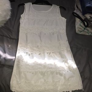 Silky white dress