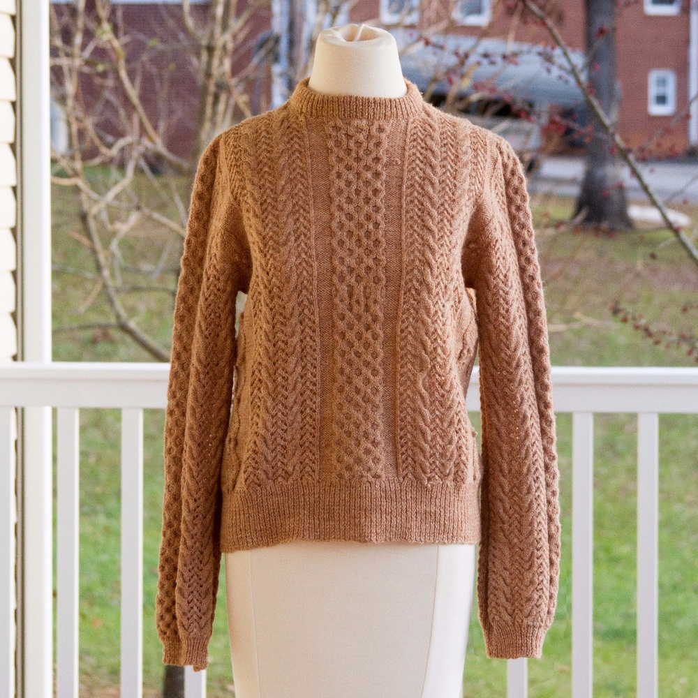 Vintage Hand Knit Wool Fisherman Sweater