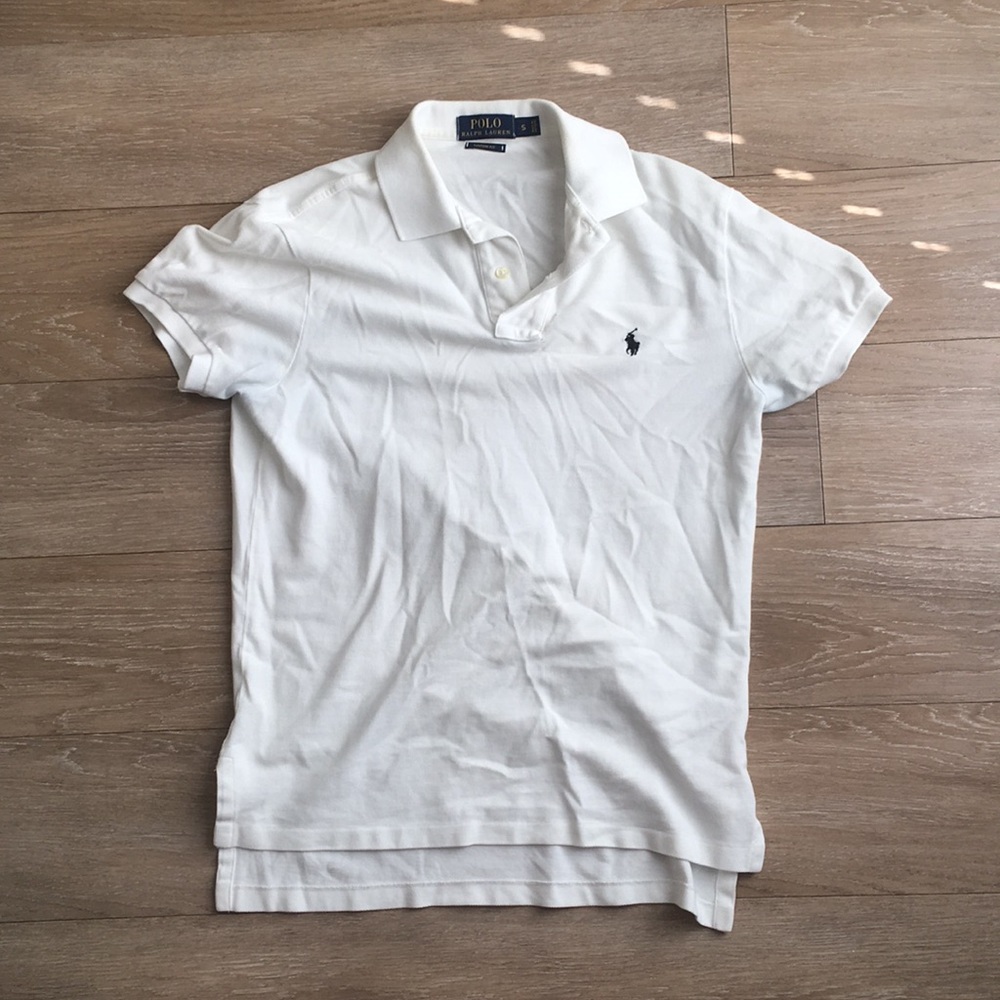 White Ralph Lauren polo.