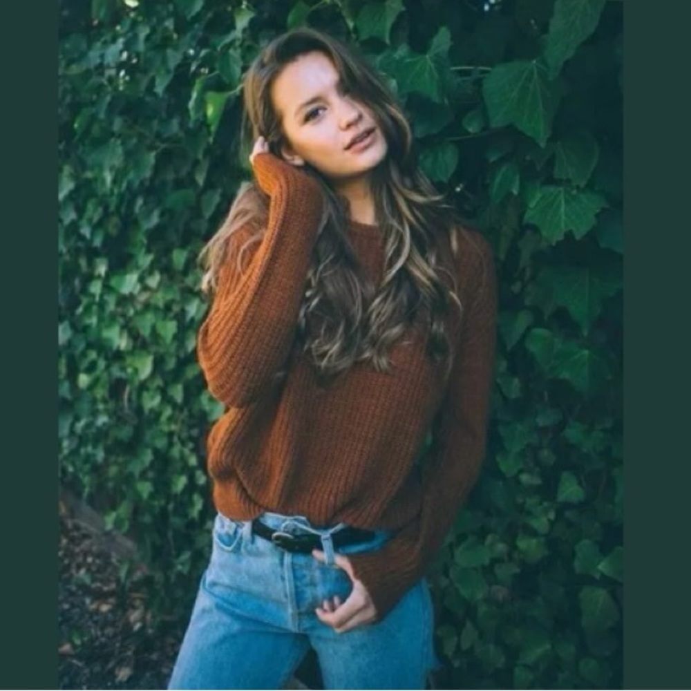Brandy Melville Burnt Orange Leia Ollie Sweater