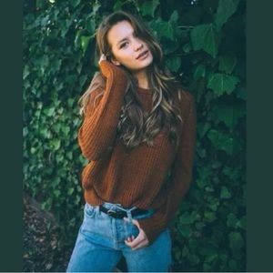 Brandy Melville Burnt Orange Leia Ollie Sweater