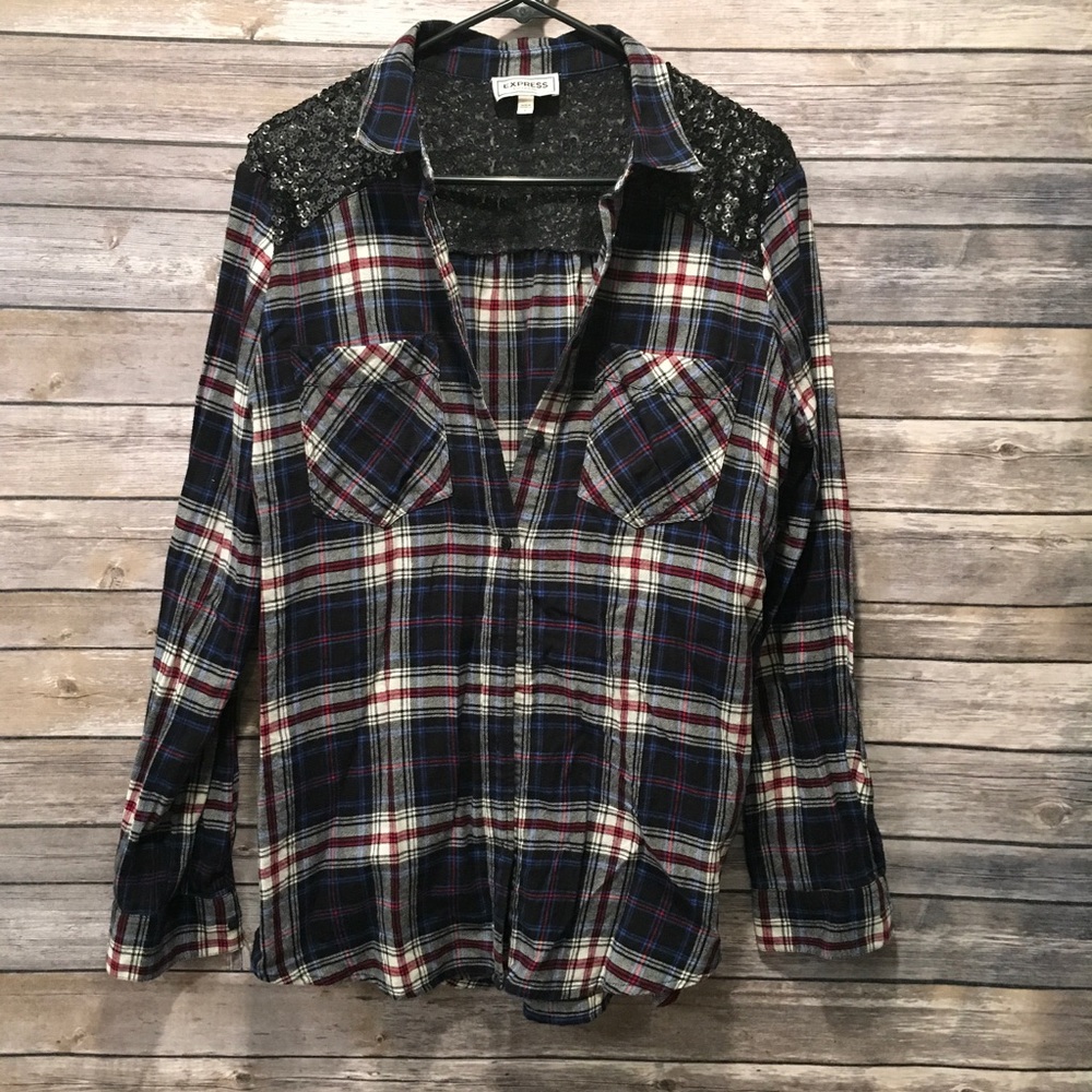 Express Boyfriend Plaid Flannel