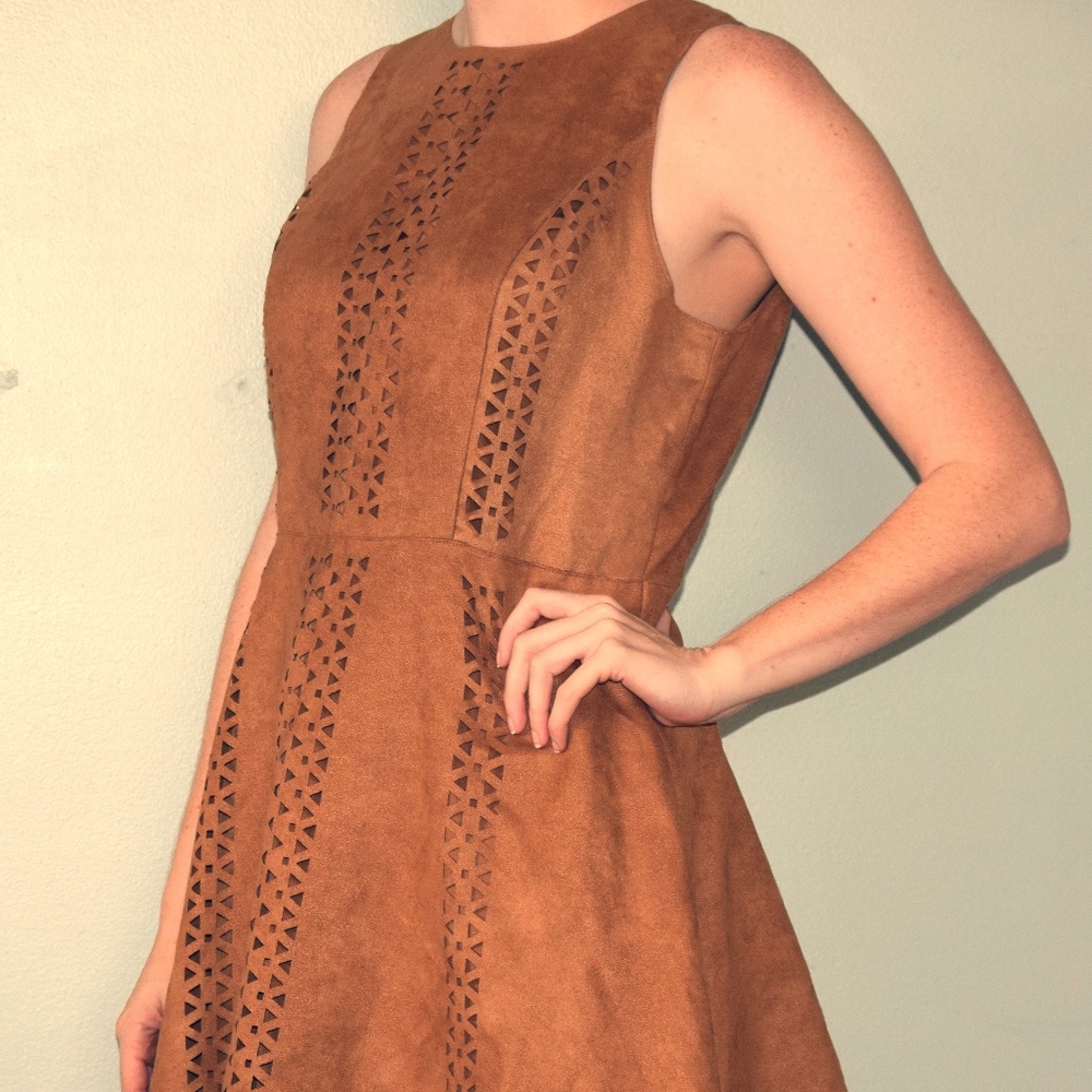 Faux Suede Dress