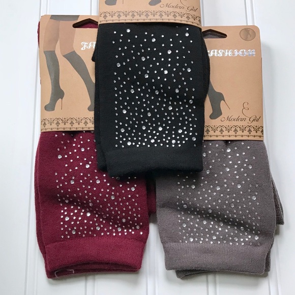 Crystal sprinkled knee high socks - Picture 2 of 4