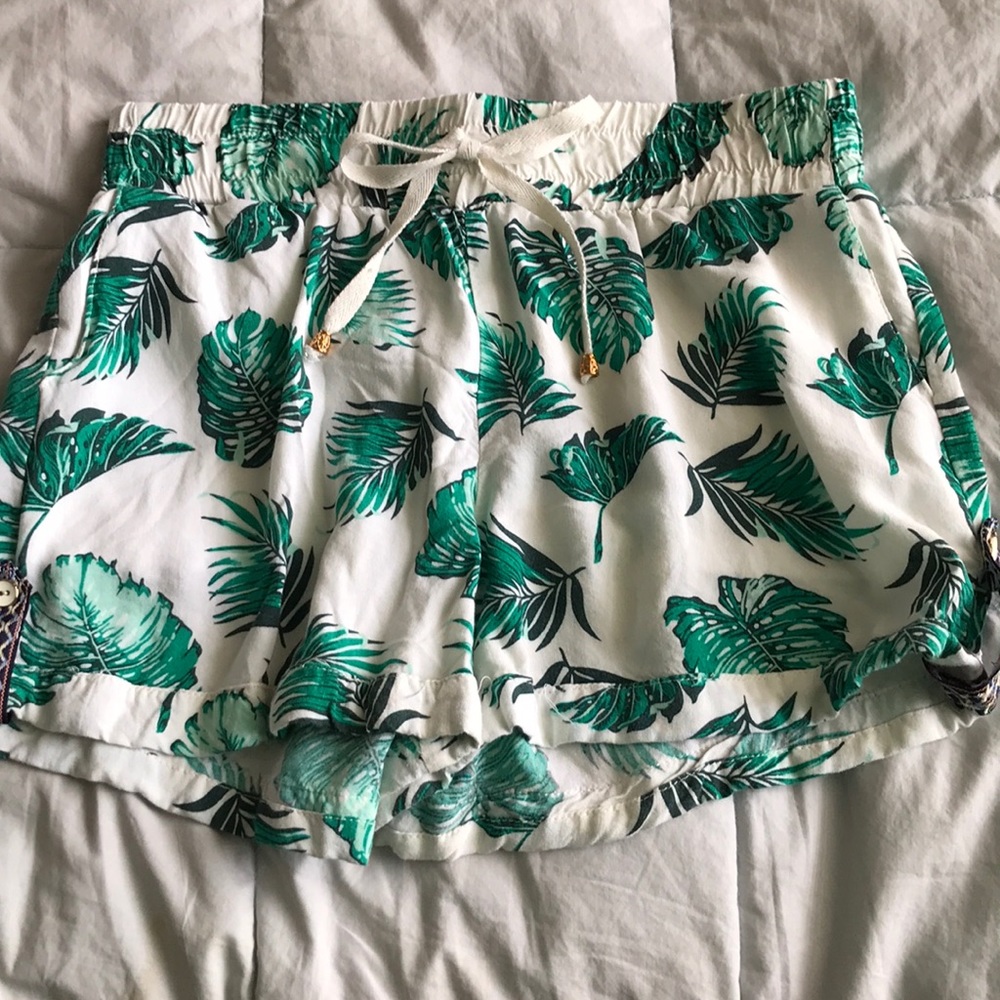 Palm tree print shorts