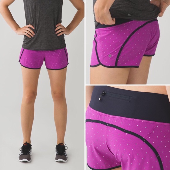 lululemon athletica Pants - LULULEMON Run Times Short Reflective Violet/Navy
