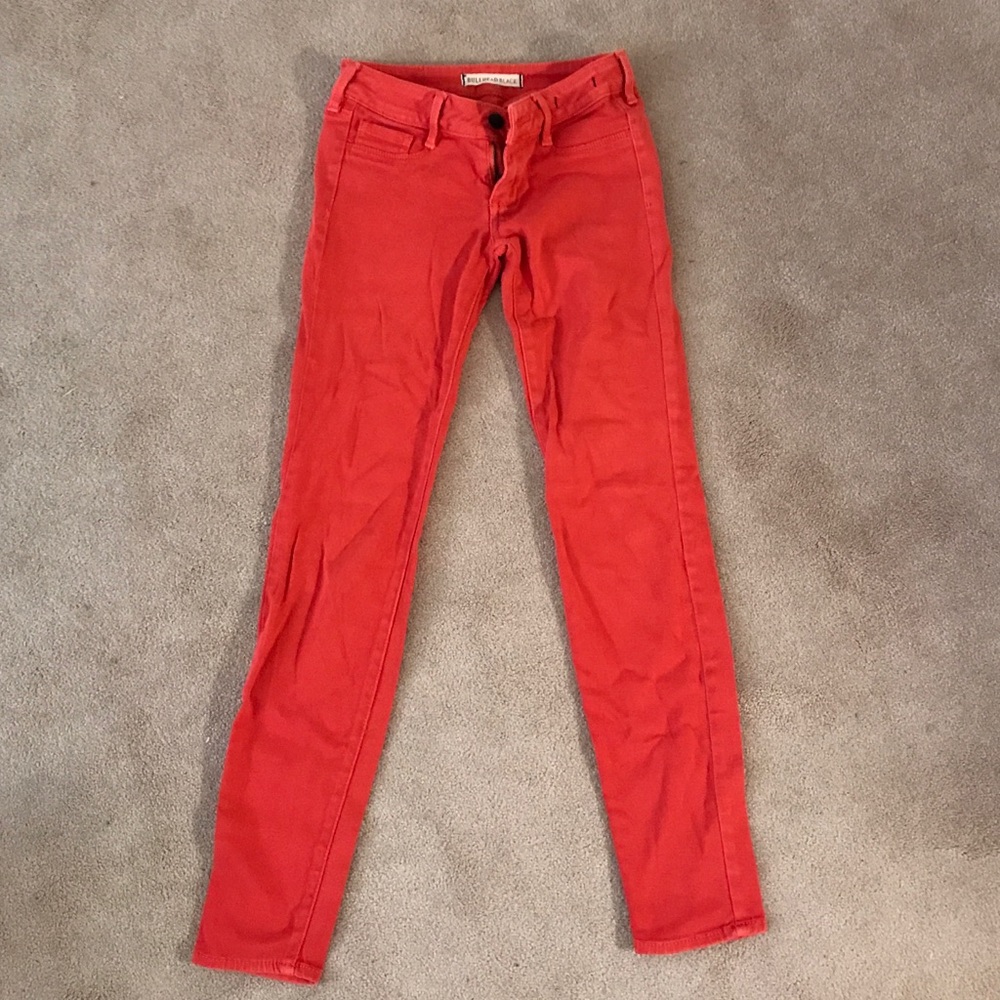 Pacsun Bullhead Black Denim Orange Leggings Size 0