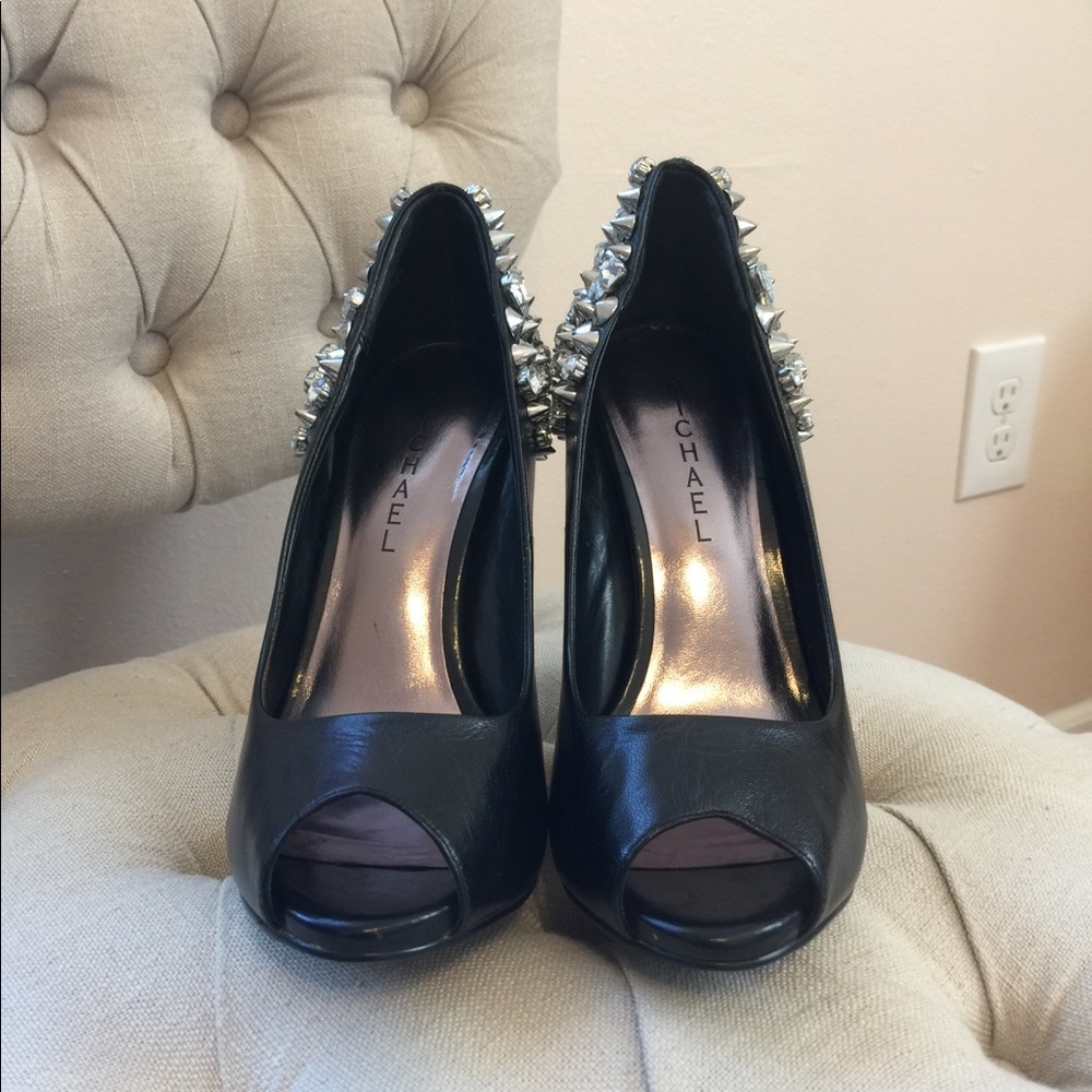 Lorimer Spike Studded Peep Toe Heal - Picture 2 of 8