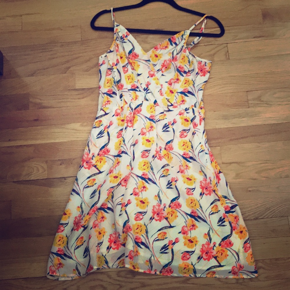 Yumi Kim floral print silk dress size S.