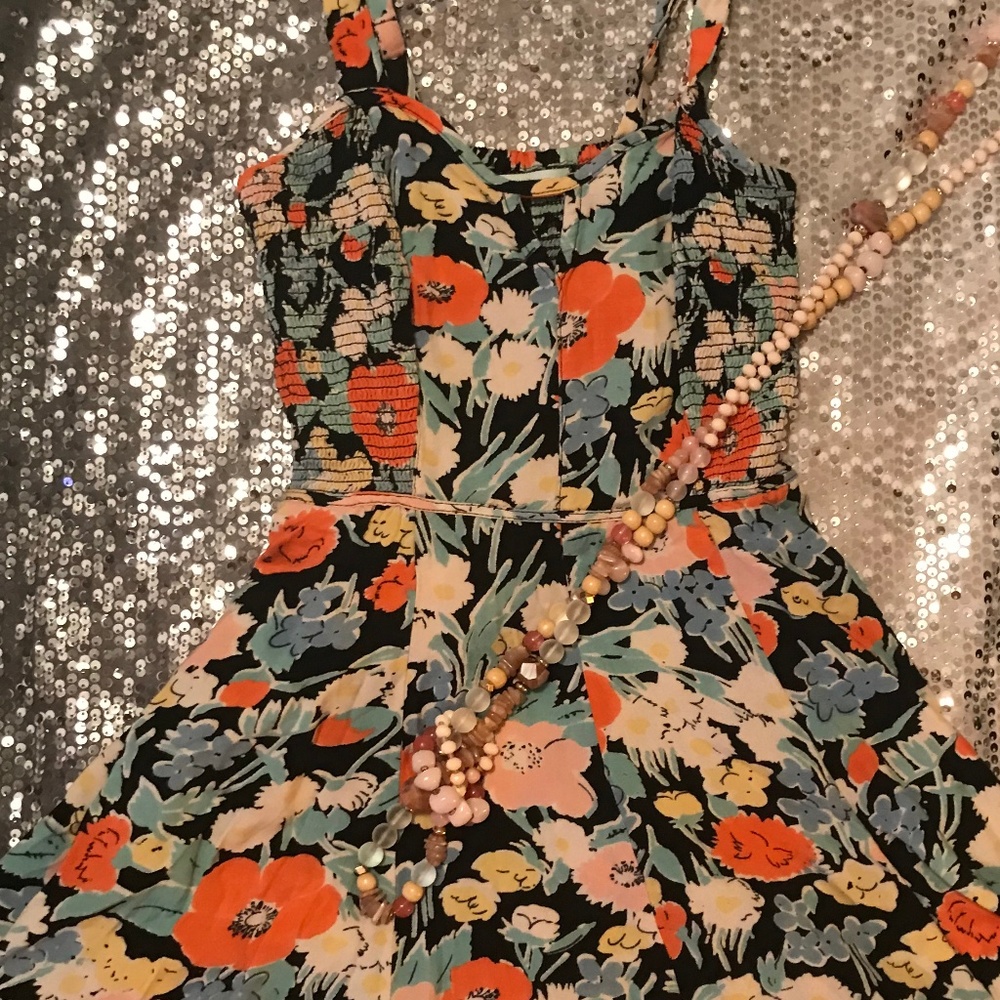 Boutique Dress in colored floral pattern