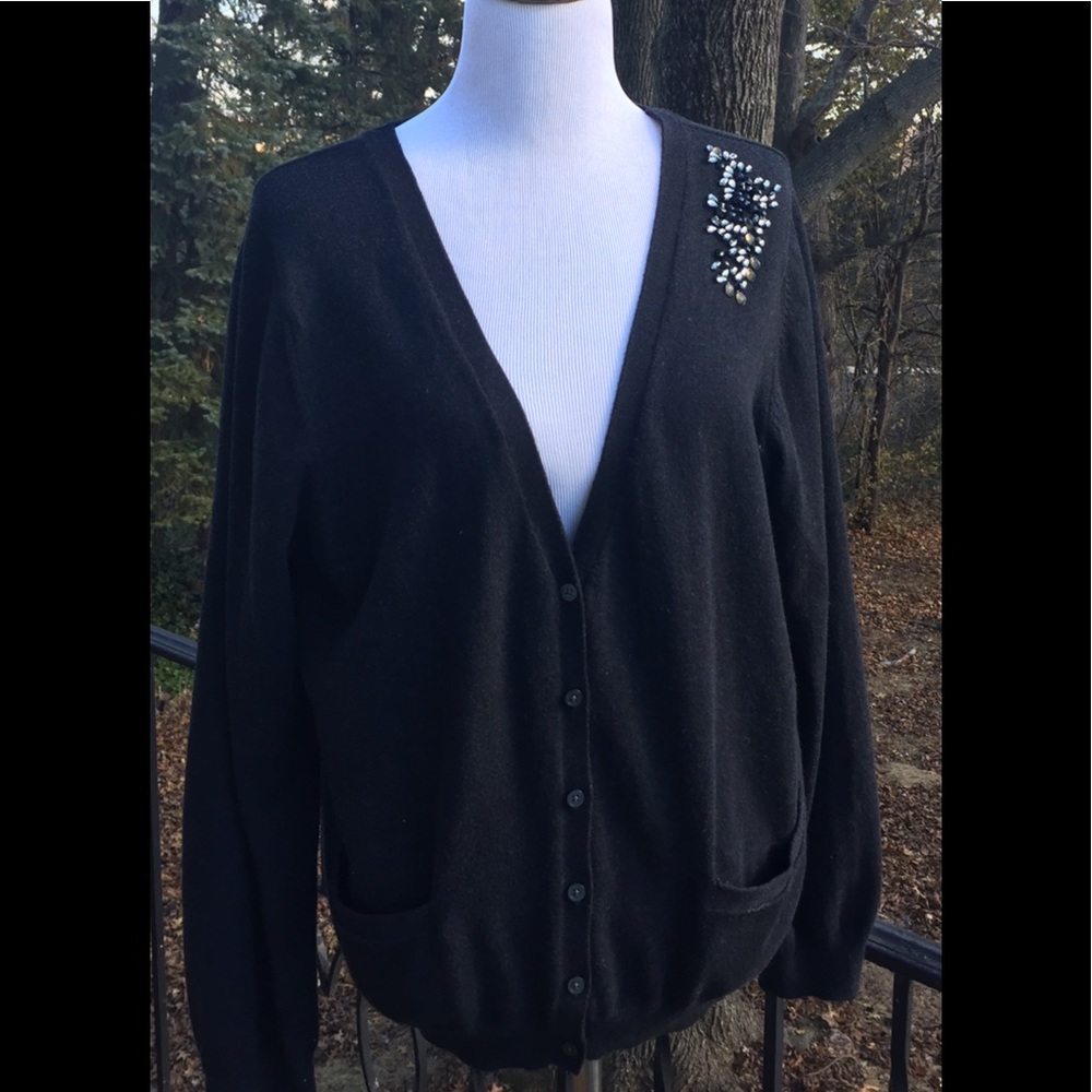 Embellished black Gap cardigan