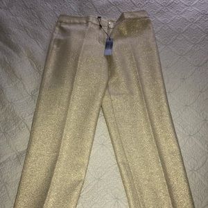 Talbots women’s size 4 gold shimmer ankle pants