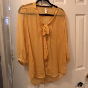 Yellow polka dot shirt