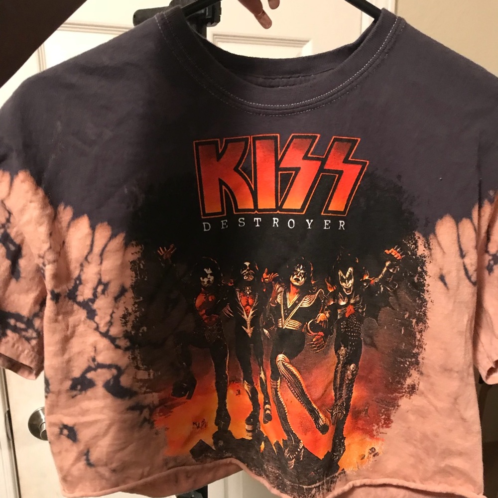 KISS cropped T shirt - Worn ONCE
