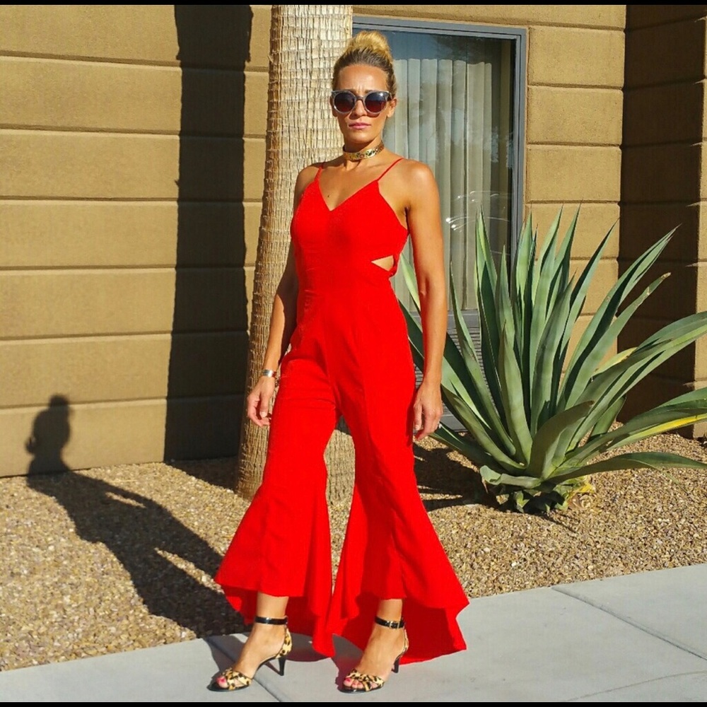 Sassy Red Jumpsuit
