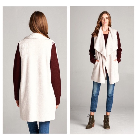 NEW LISTING‼️Fuzzy Vest NWT $68 - Picture 11 of 11