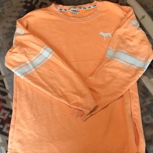 Victoria’s Secret Pink neon orange sweatshirt