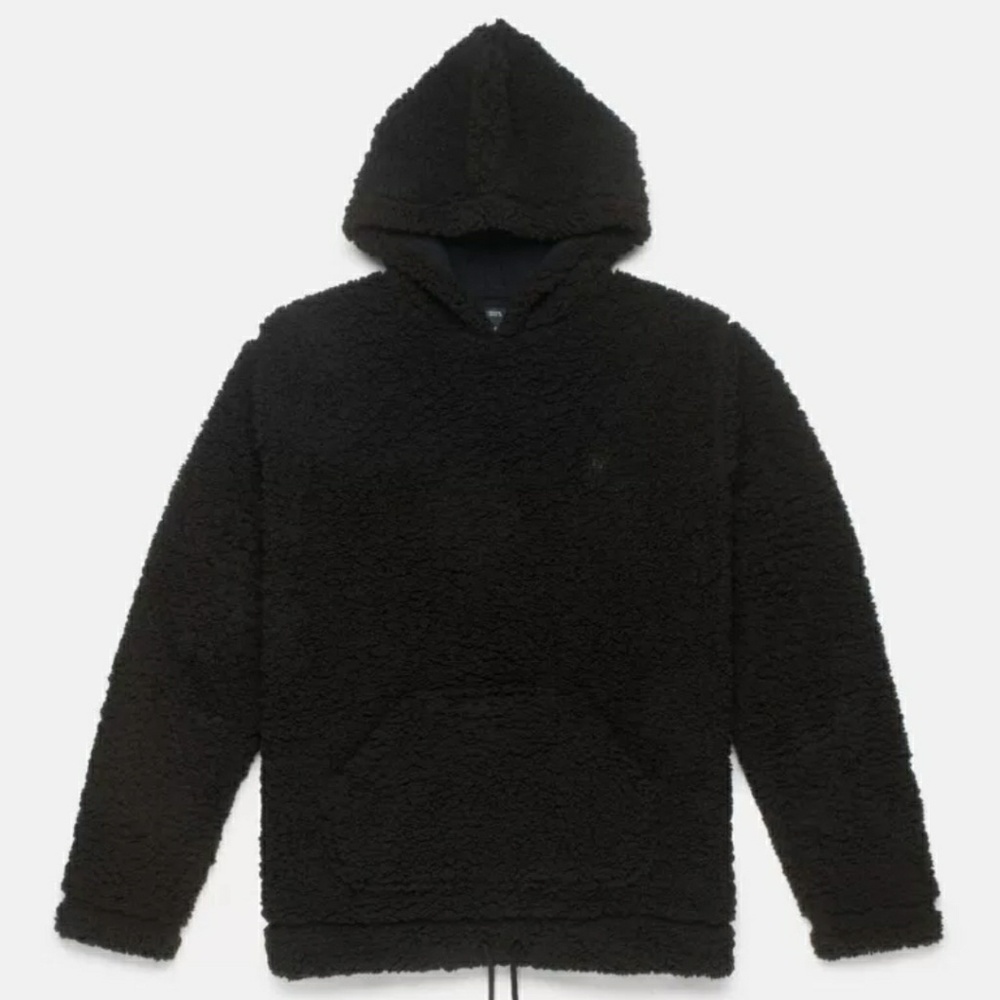 10 Deep Poodle Black Fur Hoodie
