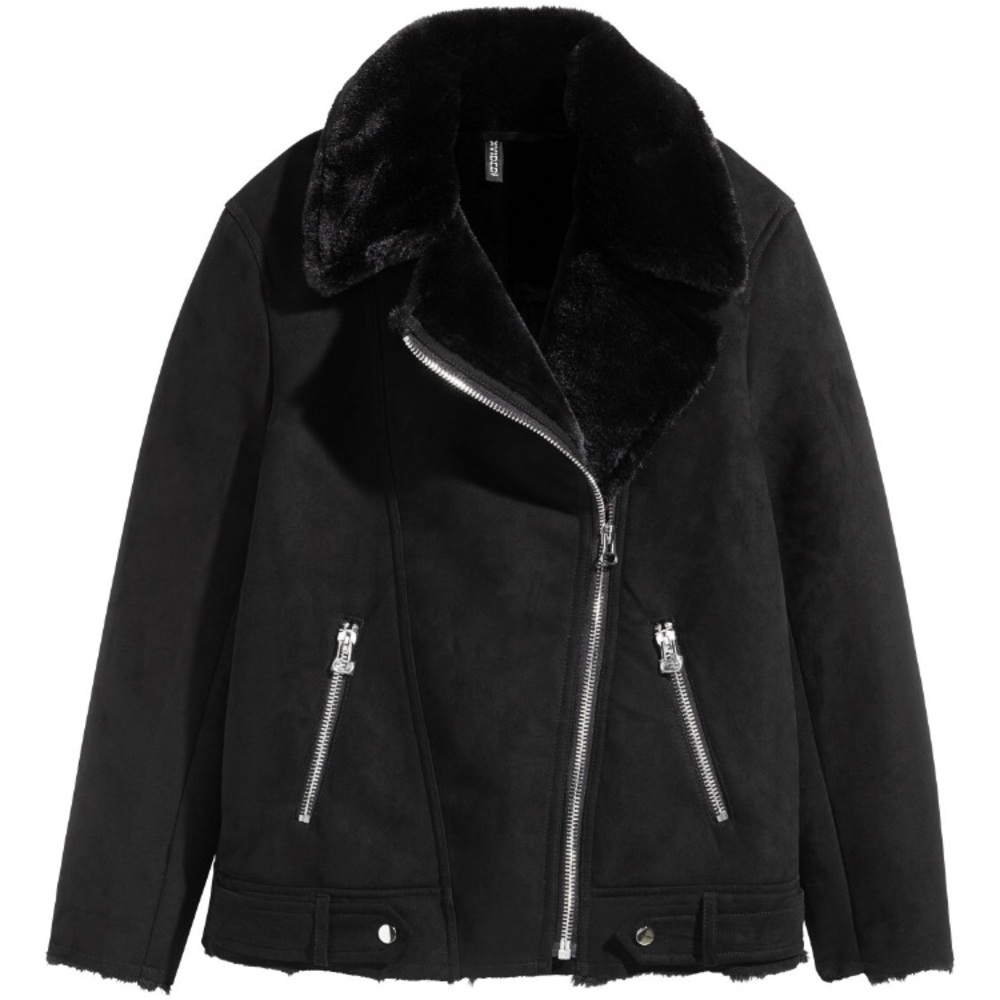 H&M Faux Suede Biker Jacket
